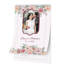 Печать календарей с фото на свадьбу